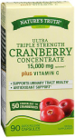 Nature's Truth Ultra Triple Strength Cranberry Concentrate 15,000 mg Plus Vitamin C Quick Release Capsules