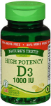 Nature's Truth High Potency Vitamin D3 1000 IU Quick Release Softgels