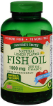 Nature's Truth Natural Lemon Flavor Fish Oil 1000 mg Quick Release Softgels 250 CP