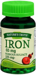 Nature's Truth Iron 65 mg Ferrous Sulfate Coated Tablets