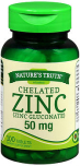 Nature's Truth Chelated Zinc 50 mg Tablets