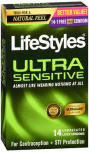 LifeStyles Ultra Sensitive Lubricated Latex Condoms 14 EA