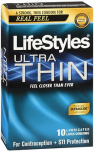 LifeStyles Ultra Thin Lubricated Latex Condoms