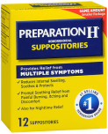 Preparation H Hemorrhoidal Suppositories 12 EA