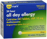 Sunmark 24 Hour All Day Allergy Tablets 30 TB