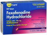 Sunmark 24 Hour Fexofenadine Hydrochloride 180 mg Tablets 15 TB