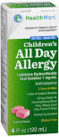 Health Mart Children's All Day Allergy Liquid Dye & Sugar Free Bubble Gum Flavored