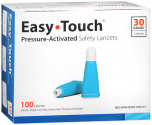 Easy Touch Pressure-Activated Safety Lancets 30 Gauge