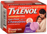 TYLENOL Children's Pain + Fever Chewable Tablets Grape Flavor