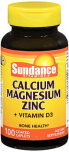 Sundance Calcium Magnesium Zinc + Vitamin D3 Coated Caplets