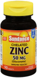 Sundance Vitamins Chelated Zinc 50 mg (Gluconate) Tablets