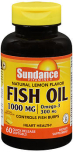 Sundance Vitamins Fish Oil 1000 mg Softgels Natural Lemon Flavor