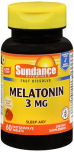 Sundance Vitamins Melatonin 3 mg Tablets Natural Berry Flavor