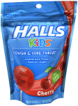 Halls Kids Cough & Sore Throat Pops Cherry Flavor