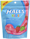 HALLS KIDS POPS STRWBRRY 10PC