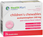 Health Mart Children's Chewables Acetaminophen 160 mg Tablets Bubblegum Flavored