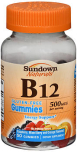 Sundown Naturals B12 500 mcg per Serving Gummies Assorted Flavors