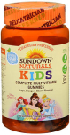 Sundown Naturals Kids Princess Complete Multivitamin Gummies Grape Orange and Cherry