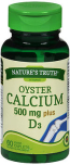 Nature's Truth Oyster Calcium 500 mg Plus D3 Dietary Supplement Coated Caplets