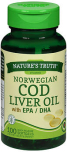 Nature's Truth Norwegian Cod Liver Oil Dietary Supplement Softgels