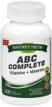 Nature's Truth ABC Complete Vitamins + Minerals Multivitamin Mineral Supplement Coated Caplets