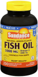 Sundance Vitamins Fish Oil 1000 mg /Omega-3 300 mg Softgels Natural Lemon Flavor