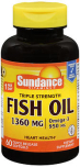 Sundance Vitamins Fish Oil 1360 mg Softgels