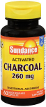 Sundance Vitamins Activated Charcoal 260 mg Dietary Supplement Quick Release Capsules