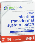 Health Mart Clear Nicotine Transdermal System Patches 21 mg Step 1
