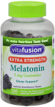 VitaFusion Melatonin 5 mg Dietary Supplement Gummies Extra Strength Natural Blackberry Flavor