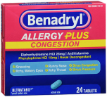 Benadryl Allergy Plus Congestion Tablets