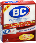 BC Sinus Congestion & Pain Fast Cold & Flu Relief Powders