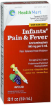 Health Mart Infants' Pain & Fever Suspension Liquid Grape Flavor