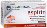 Health Mart Adult Low Dose Chewable Aspirin 81 mg Tablets Orange Flavor