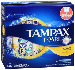 Tampax Pearl Plastic Applicator Tampons Regular Absorbency - 36 Ct.