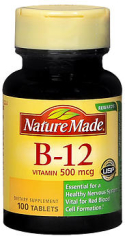 Nature Made Vitamin B-12 500 mcg Tablets - 100 ct