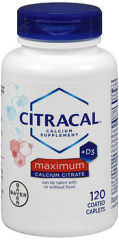 Citracal Calcium Citrate + D3 Supplement Coated Caplets Maximum - 120 ct