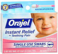 Baby Orajel Oral Pain Reliever for Teething Swabs Berry Flavor