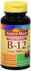 Nature Made B-12 1000 mcg Micro-Lozenges Cherry Flavor - 50 ct