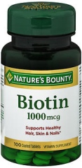 Nature's Bounty Biotin 1000 mcg Tablets - 100 ct