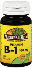 Nature's Blend Vitamin B1 100 mg Tablets - 100 ct