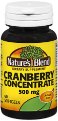 Nature's Blend Cranberry Concentrate 500 mg Soft Gels - 60 ct