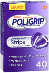 Super Poligrip Comfort Seal Strips - 40 ct