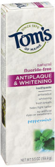 Tom's of Maine Antiplaque & Whitening Fluoride-Free Toothpaste Peppermint - 5.5 oz