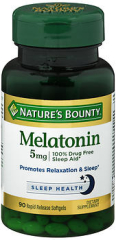 Nature's Bounty Melatonin 5 mg Super Strength- 90 Softgels