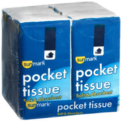 Sunmark Pocket Tissues - 8 packs