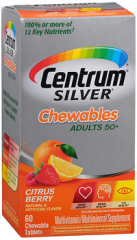 Centrum Silver Adults 50+ Chewables Tablets Citrus Berry - 60 ct