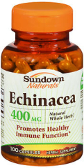 Sundown Naturals Echinacea 400 mg Capsules 100 ct