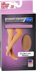 Loving Comfort Thigh High Support Stockings X-Firm Compression 30-40 mmHg Beige Large Closed Toe