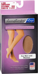 Loving Comfort Thigh High Support Stockings X-Firm 30-40 mmHg Beige Closed Toe X-Large